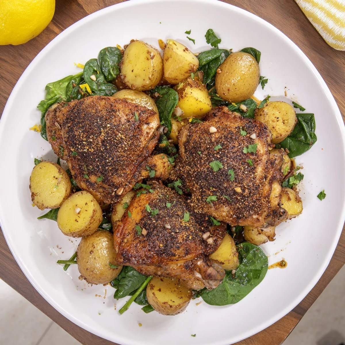 Pan-Roasted Chicken Zaatar Potatoes