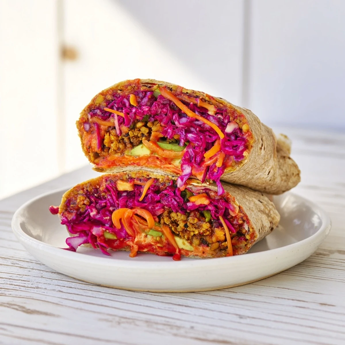 BBQ Chickpea Slaw Wrap