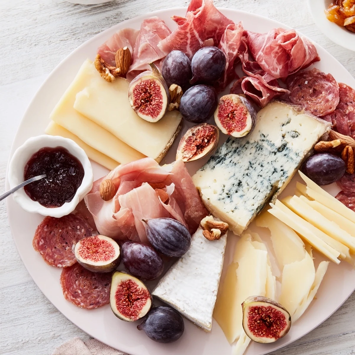 This appetizing Wine & Food Pairing Platter offers a perfect array of gourmet bites for a delightful experience.