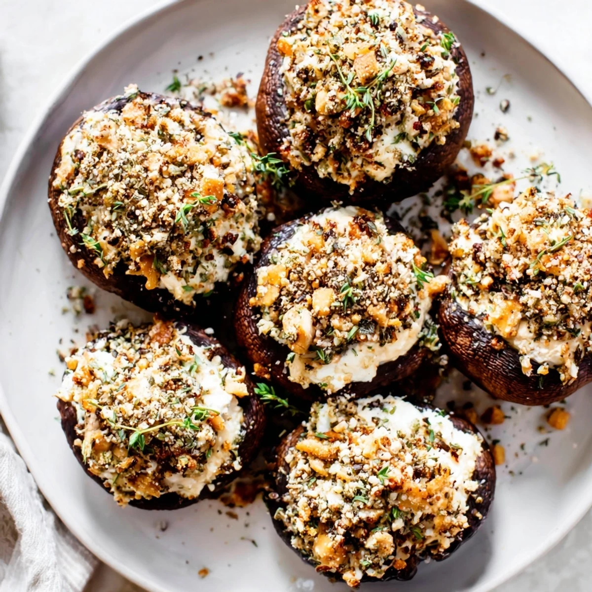Savory Stuffed Mushroom Caps appetizer, baked and filled with herbs, perfect for sharing and easy to make.