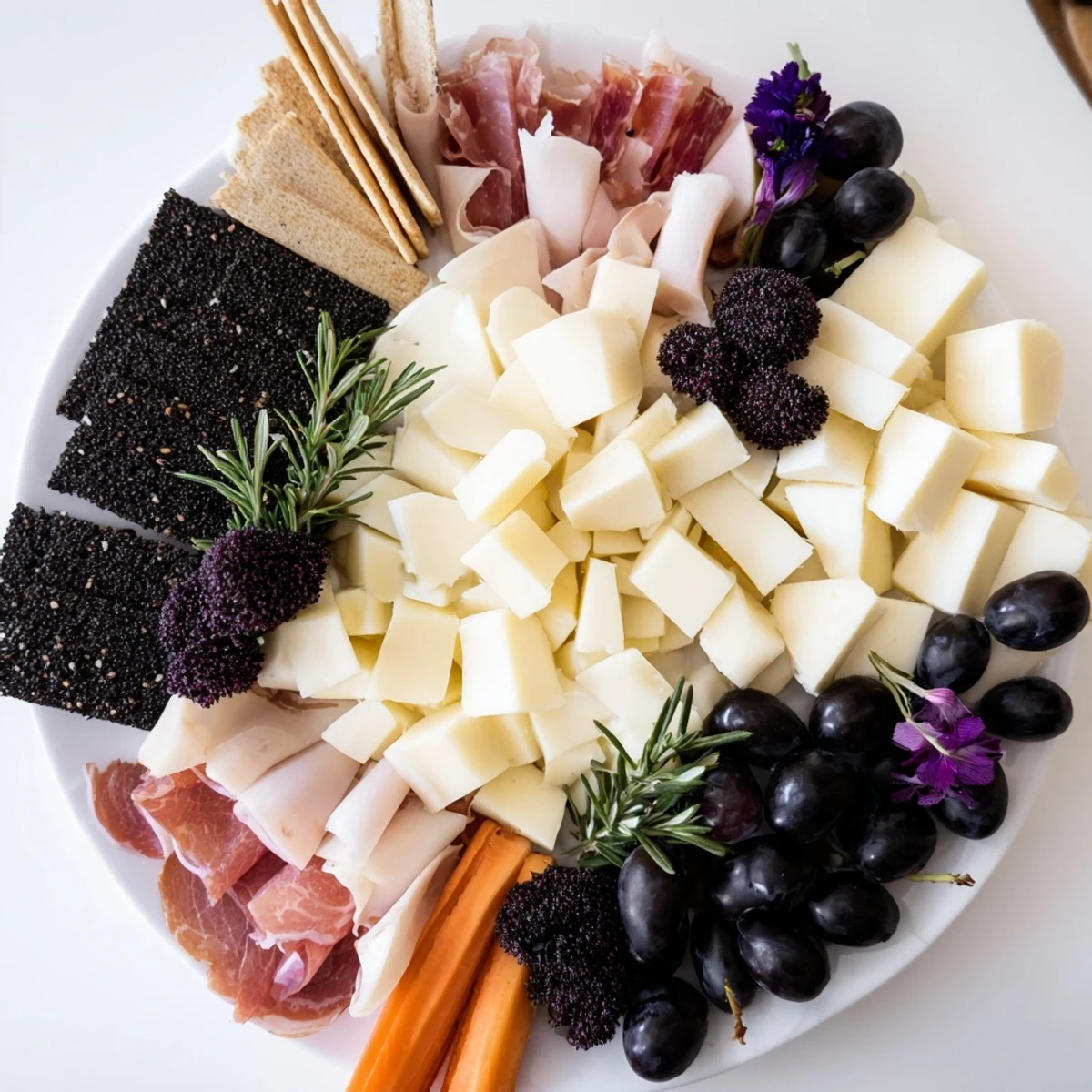 Ghostly Halloween charcuterie board with vibrant ingredients creating a spooky reveal.