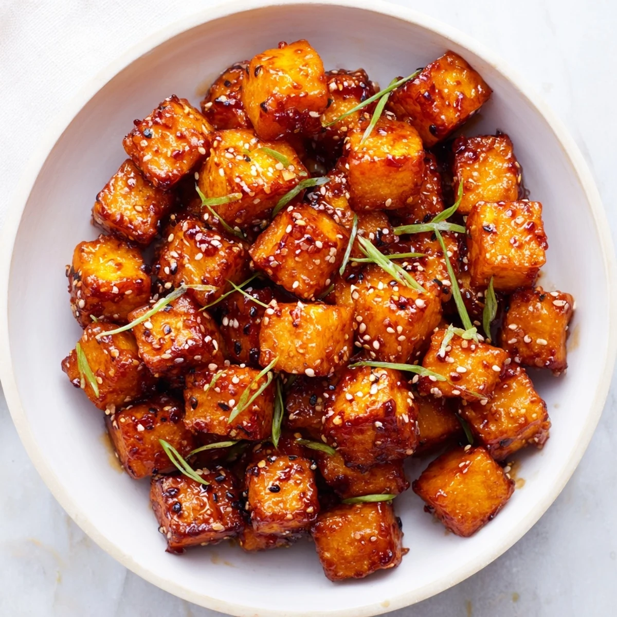 Close-up of juicy Air Fryer Turkey Bites showcasing the caramelized edges and savory marinade.