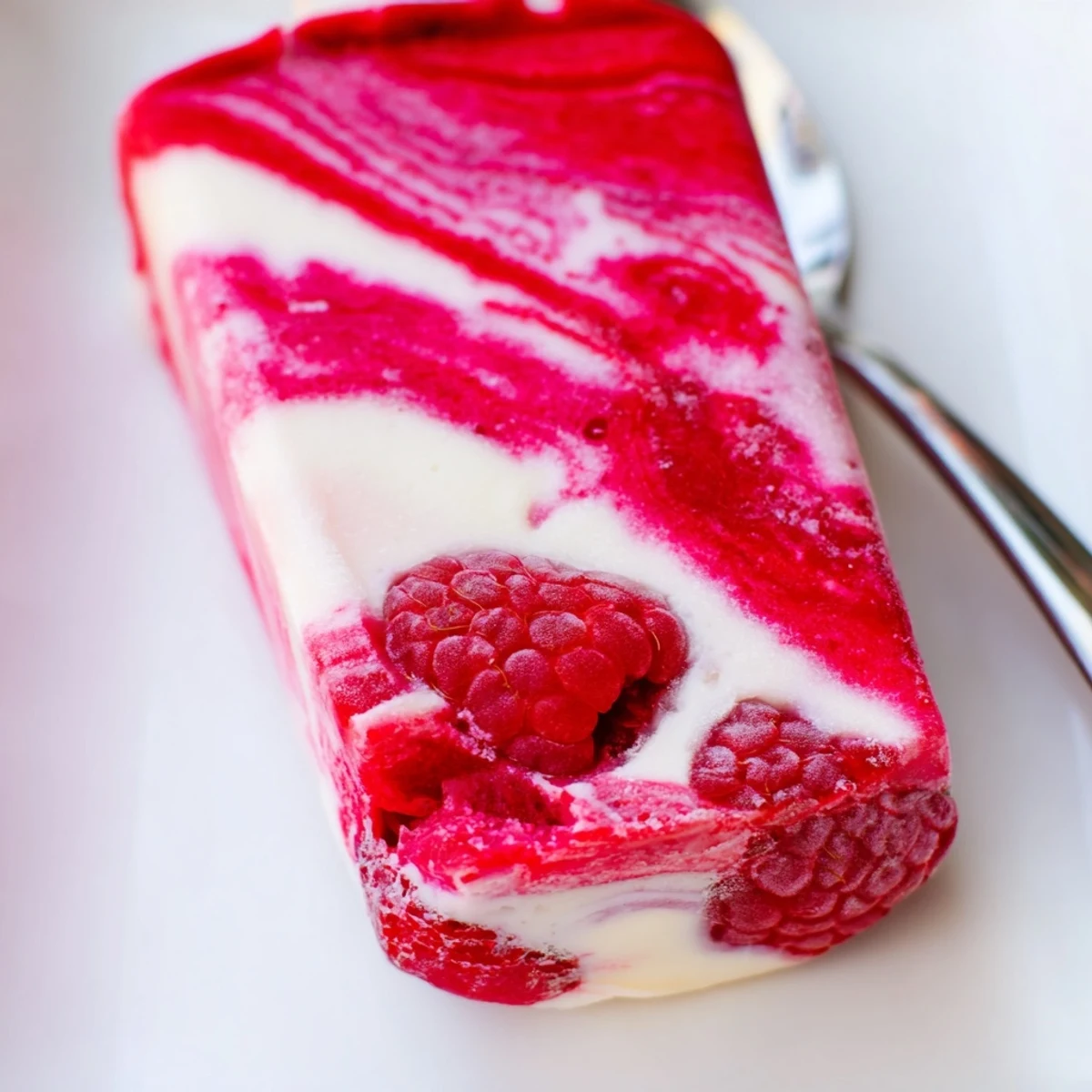 Vibrant Raspberry Coconut Ice Pops, layered with creamy coconut milk, a perfect frozen summer dessert.
