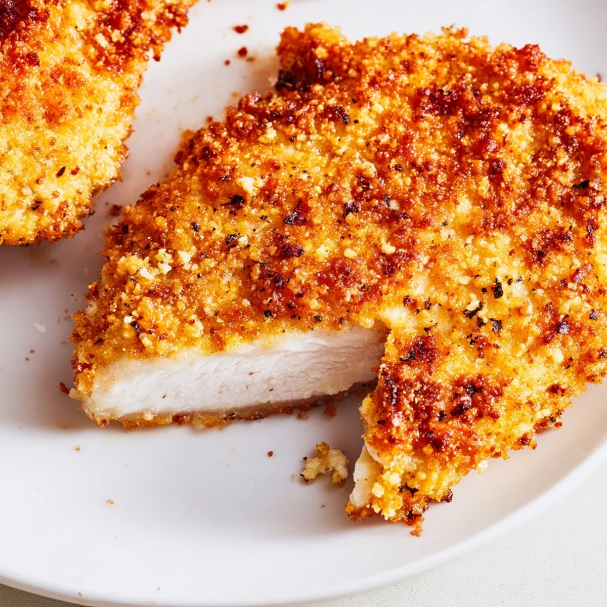 Golden air fryer chicken cutlets, perfectly crispy and ready to serve with lemon wedges, a delicious main.