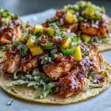 Grilled Salmon Mango Tacos