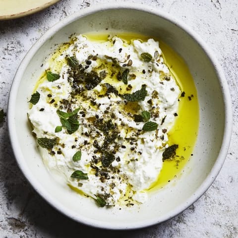 Whipped Feta Lemon-Mint Drizzle