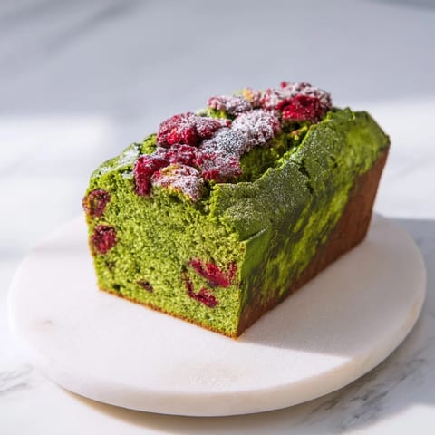 Red Green Matcha Marble Cake