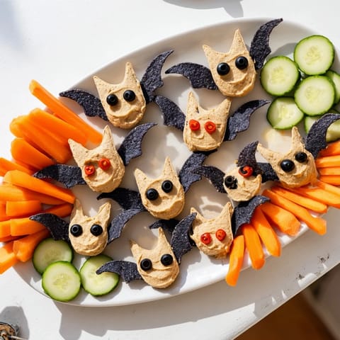 Spooky Bat Bean Dip
