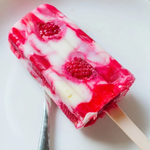 Raspberry Coconut Ice Pops