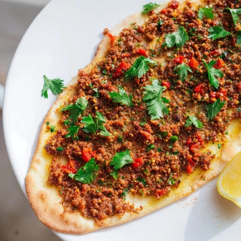Turkish Lahmacun Flatbread
