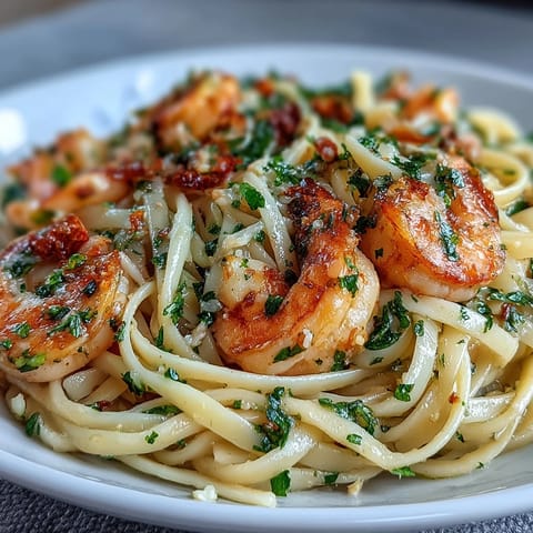 Shrimp Scampi With Linguine