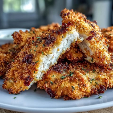 Served hot with ranch dip, these Crispy Panko Ranch Chicken Tenders are a family favorite.