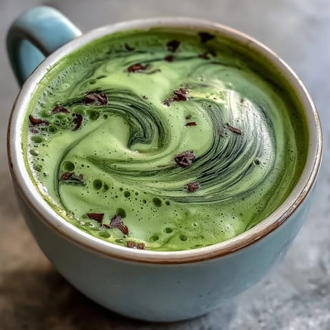 Black Sesame Matcha Latte