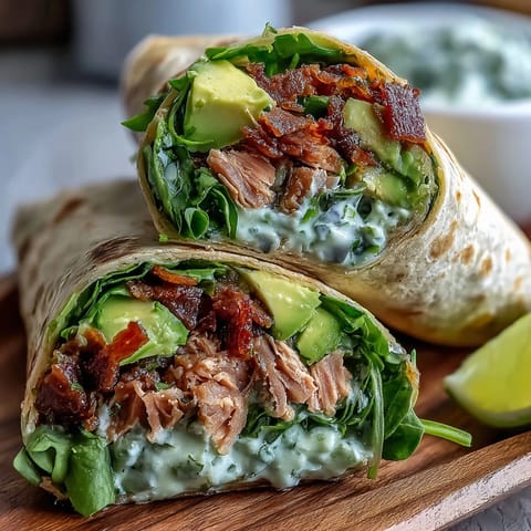 Healthy Easy Avocado Tuna Wraps