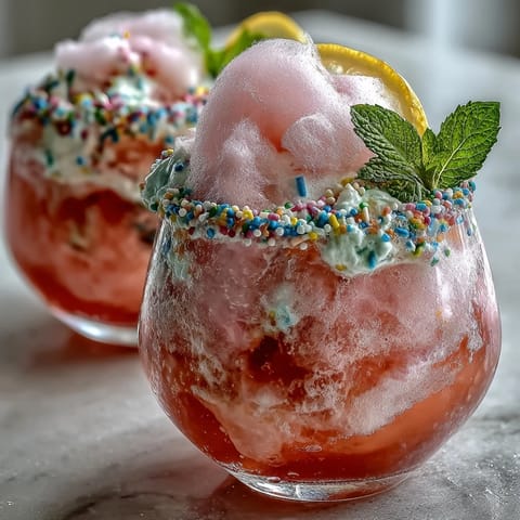 Cotton Candy Lemonade Float