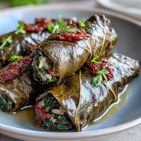 Tender stuffed Kurdish Dolma with fragrant rice, ready to be served warm.