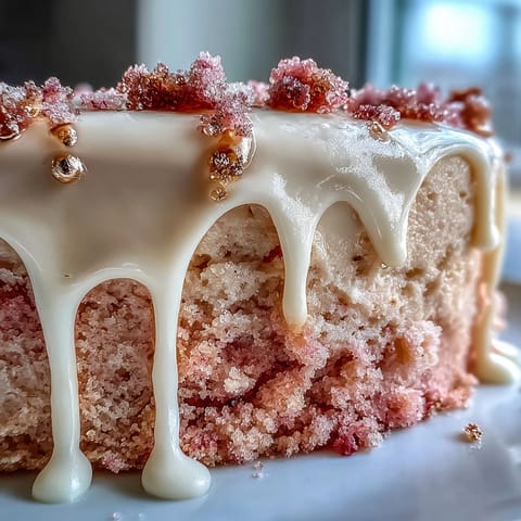 Stunning pink Bridal Shower Rosé Velvet Cake with shimmering gold drip perfection.