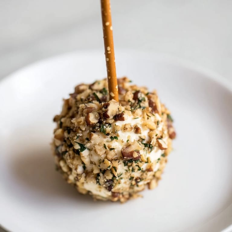 These festive Champagne Cork Cheese Balls, with pretzel "corks," offer a delicious, cheesy bite.