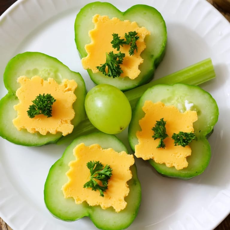 Celebrate with this festive Lucky Four-Leaf Clover Snack; a healthy, colorful snack for parties or lunches.