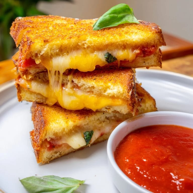 Freshly grilled Caprese Grilled Cheese Dippers, featuring oozing cheese and ripe tomatoes, perfect for an Italian-inspired appetizer.