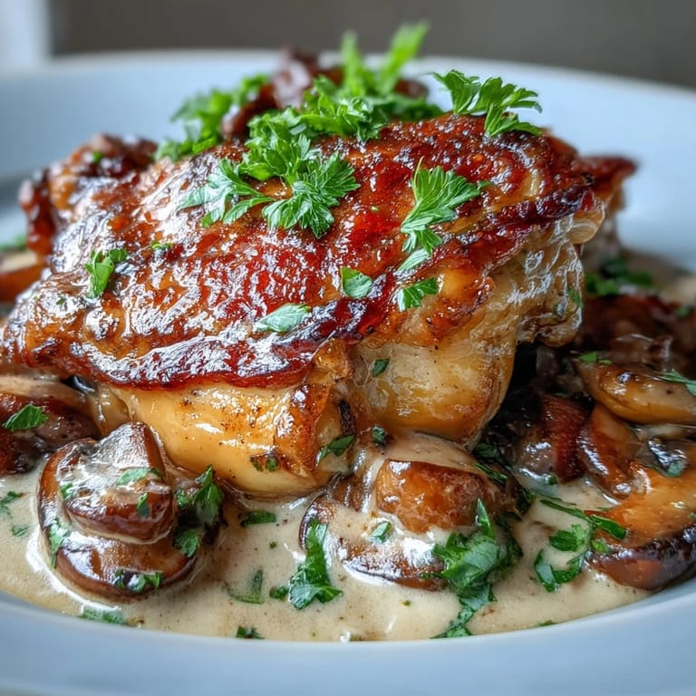 A rich Coq au Vin Rosé featuring tender chicken in a creamy herb sauce, served family-style over rice for dinner.