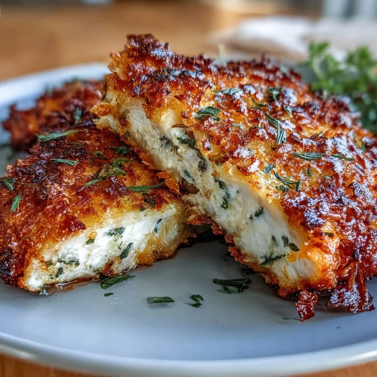 Oven-baked Parmesan chicken served over a vibrant Cobb salad with eggs, tomatoes, and tangy red wine vinaigrette.  