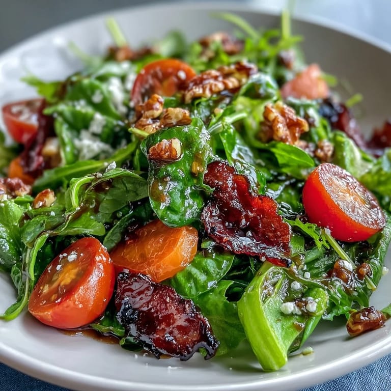 Vibrant spring greens tossed with honey mustard dressing, radishes, and carrots for a light, refreshing vegetarian lunch or side dish.  