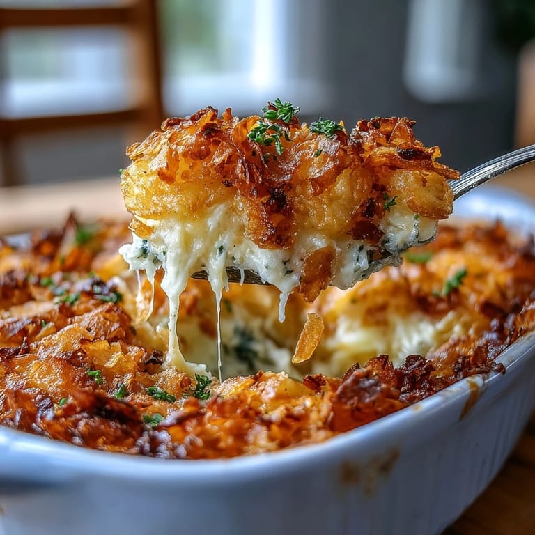 Layers of ground beef, vegetables, and cheesy mashed potatoes topped with a golden cornflake crust in a hearty casserole.