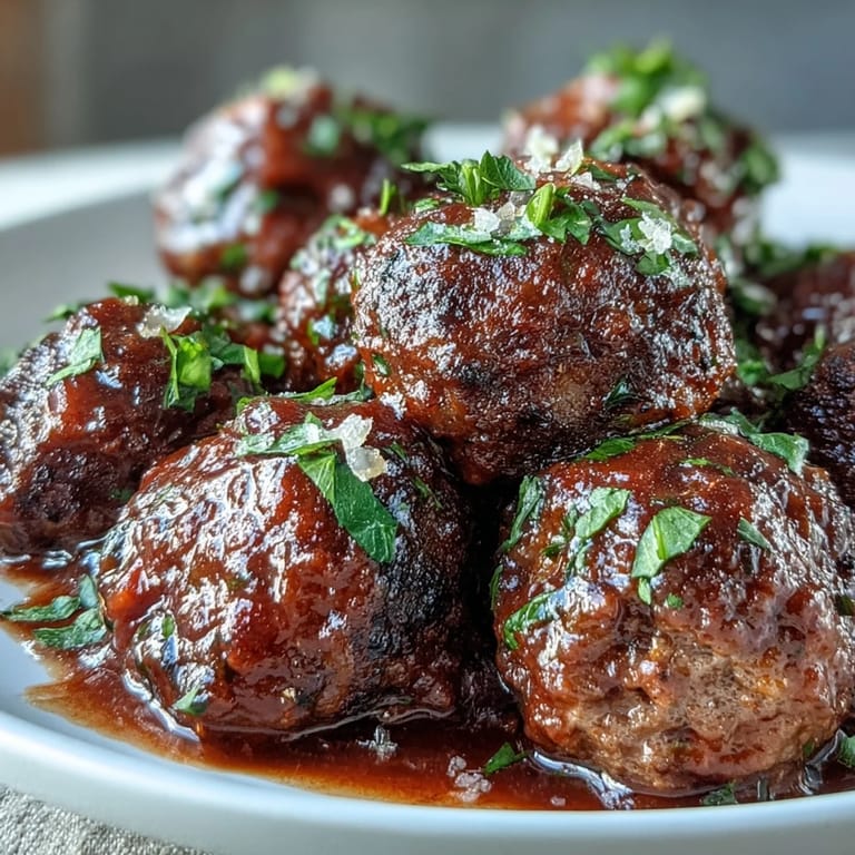 Classic slow cooker meatballs, hearty and flavorful, ideal for party appetizers or pairing with pasta for a satisfying meal.