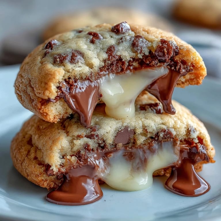 Chewy Cadbury Egg Stuffed Chocolate Chip Cookies with melty chocolate chips and soft centers