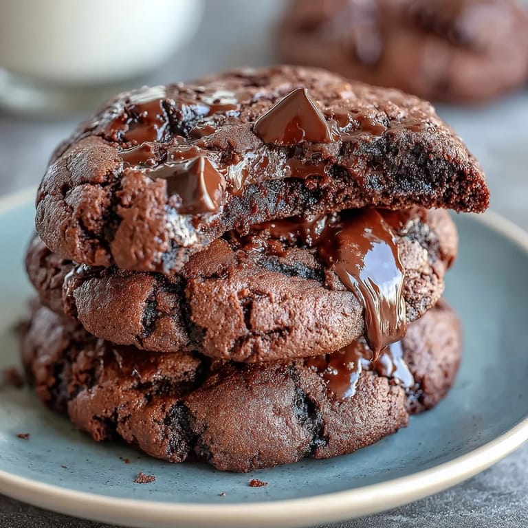Soft, gooey dark chocolate cookies swirled with white chocolate for a bakery-style finish.