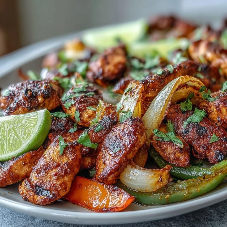Enjoy easy Sheet Pan Chicken Fajitas, perfectly roasted with vibrant, tender vegetables.