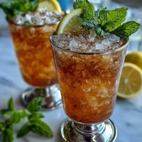 A refreshing mini mint julep mocktail with crushed ice, fresh mint, and ginger ale for a festive Derby celebration.