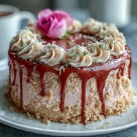 Bridal Shower Rosé Velvet Cake: elegant blush pink, luxurious gold drip, perfect celebration dessert.